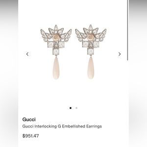 COPY - NEW Gucci Interlocking G Embellished Earrings 100% Authentic！！！